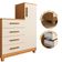 Comoda Off White Quarto Casal Sapateira Grande Com 4 Gavetas Reforçadas Versátil Bege