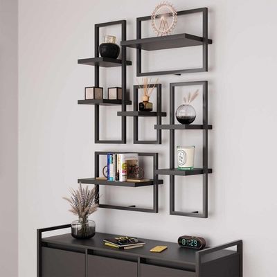 Lego De 7 Prateleiras Industrial Preto