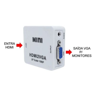 Adaptador Conversor Hdmi Para Vga Ps4,xbox,pc Para Monitor Vga
