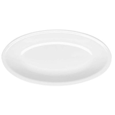 Kit Travessa Melamina Branca Oval 45x24cm Retangular 35x20cm Wolff Cozinha Bandeja Servir