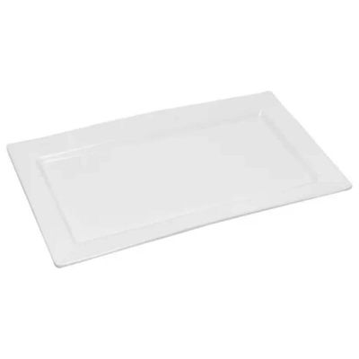 Kit Travessa Melamina Branca Oval 45x24cm Retangular 35x20cm Wolff Cozinha Bandeja Servir