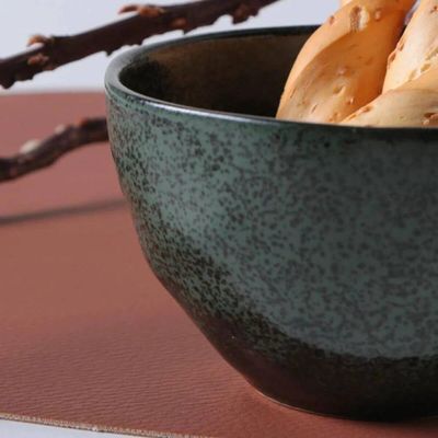 Conjunto 6 Bowls 558ml Orgânicos Verde Cerâmica Arauco Porto Brasil Tigela Servir
