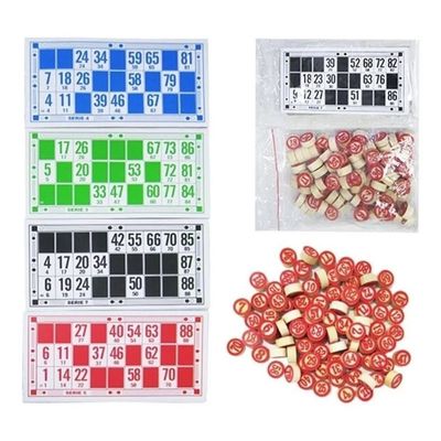 Jogo De Bingo Com 90 Pedras Madeira Numeradas Cartelas Vispa
