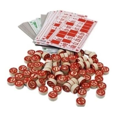 Jogo De Bingo Com 90 Pedras Madeira Numeradas Cartelas Vispa
