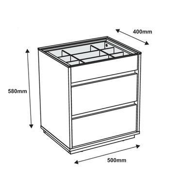 Mesa De Cabeceira 3 Gavetas Porta Itens Belize Branco