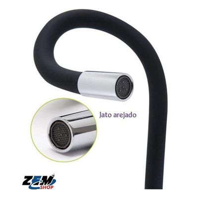 Torneira Cozinha Mesa-bancada-cuba Gourmet Silicone Black Acabamento Brilhante Cor Preto