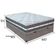 Cama Box Com Baú Cinza E Colchão Casal Black Grafit