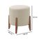 Kit 2 Puff Decorativo Para Sala Redondo Luxo Viena Linho