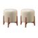Kit 2 Puff Decorativo Para Sala Redondo Luxo Viena Linho