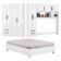 Guarda Roupa Casal Modulado 5 Portas com Cama Hercules 4 Portas e 4 Gavetas Branco
