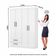 Guarda Roupa Casal Modulado 5 Portas com Cama Hercules 4 Portas e 4 Gavetas Branco