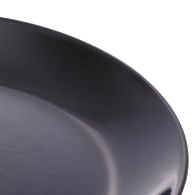 Conjunto 6 Pratos de Vidro Opalino para Sobremesa 19cm Preto Servir Doces Lanches Tortas