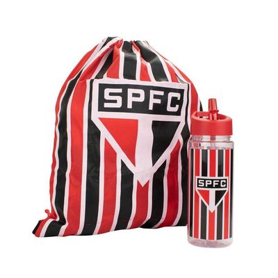 Mochila Saco Com Garrafa São Paulo 450ml Oficial