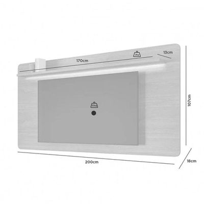 Painel Para Até 70" Cristal Jcm Movelaria - Cinamomo