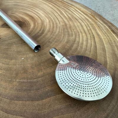 Bomba 23cm Para Tererê Chimarrão Anel Cuia Mil Furos Inox Escovinha Bortonaggio