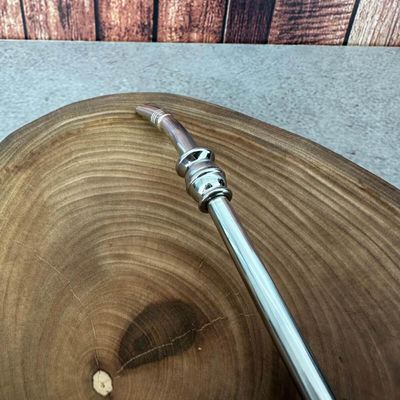 Bomba 23cm Para Tererê Chimarrão Anel Cuia Mil Furos Inox Escovinha Bortonaggio