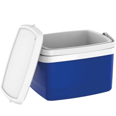 Caixa Térmica 12L Soprano Azul com Alça Articulável Cooler Tropical Praia Camping