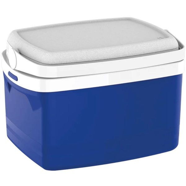 Caixa Térmica 12L Soprano Azul com Alça Articulável Cooler Tropical Praia Camping