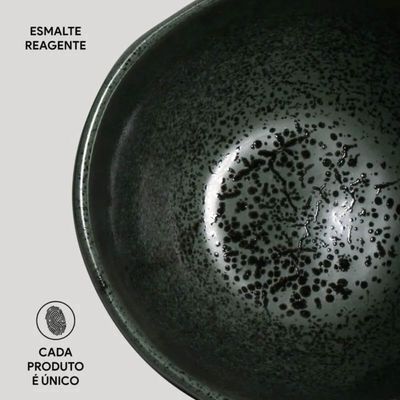 Bowl Orgânico Arauco 558ml Porto Brasil Verde Cerâmica Tigela Servir Mesa Posta