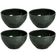 Kit 4 Bowls Orgânico Arauco 558ml Porto Brasil Verde Cerâmica Cozinha Multiuso Tigela Servir Mesa