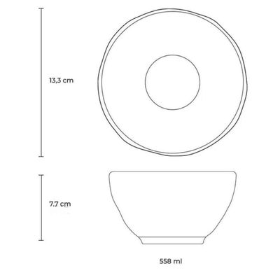 Conjunto Caneca 273ml e Bowl Orgânico 558ml Arauco Porto Brasil Verde Cozinha Servir Café Chá Caldo