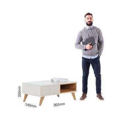 Mesa De Centro Jeri Off White Freijó - Colibri