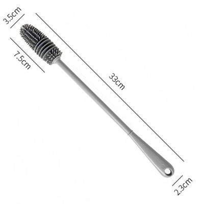 Escova Para Lavar Garrafa Copos Mamadeira Taças De Silicone