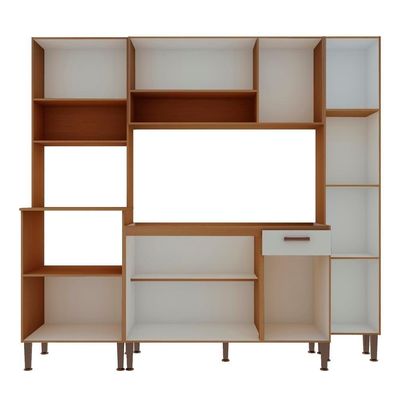 Armário De Cozinha Completo Genialflex Essência Freijo White Laca