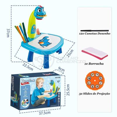 Projetor Para Desenho Infantil Mesa Pintura Galinha Azul