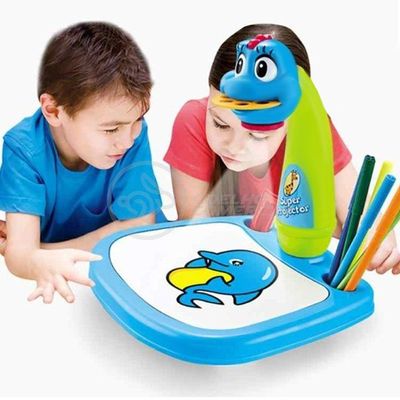 Projetor Para Desenho Infantil Mesa Pintura Galinha Azul