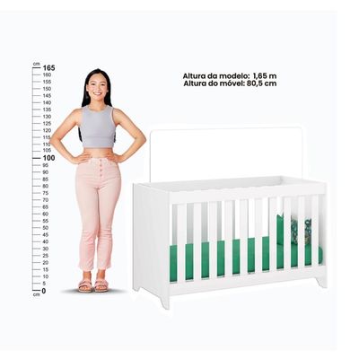 Berço Multifuncional 3x1 + Cômoda Ditália 4 Gavetas BBI-51 DM-239 Riviera