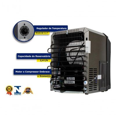 Purificador De Água Alcalina Ionizada Top Life Ozônio E Magnésio Preto 220V