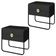 Kit 02 Mesas De Cabeceira 2 Gavetas Organica 60 Cm 28062 Artesano Nero Preto