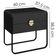 Kit 02 Mesas De Cabeceira 2 Gavetas Organica 60 Cm 28062 Artesano Nero Preto