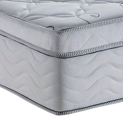 Cama Box Baú Casal Tecido Sintético Marrom Com Colchão 138 Toronto Molas Ensacadas Branco D33