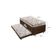 Cama Box Baú Solteiro Conjugada Com Mola Com Cama Auxiliar - Marrom