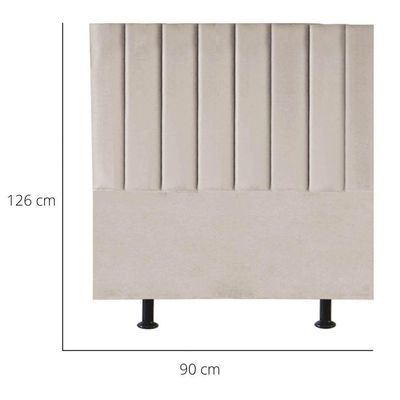 Cabeceira De Cama Solteiro Box 90 Cm Karla Corino Cor:bege