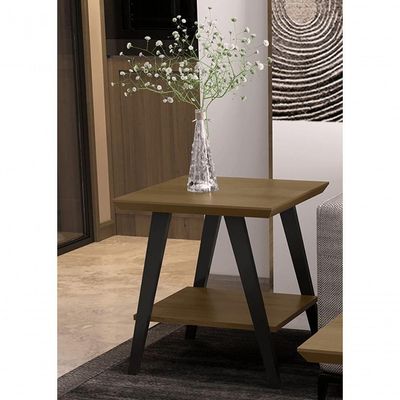 Mesa Lateral Caio Freijo Com Pés Em Madeira Preto
