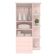 Conjunto Aurora Rosa Acetinado: Cômoda Aurora 4 Gavetas + Guarda-roupa Infantil Aurora 2 Portas
