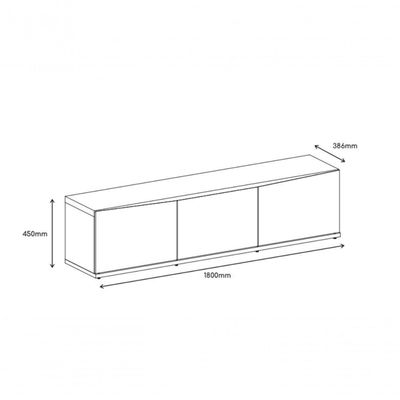Rack Eros 1,80 4 Portas Cedro-off White