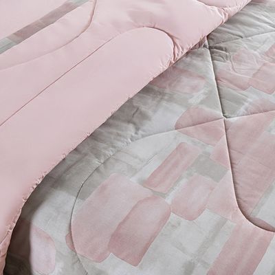 Kit Coordenado Edredom e Cobre Leito Sensuale King Quadri 4 Peças  - 80% Algodão, 20% Poliéster
