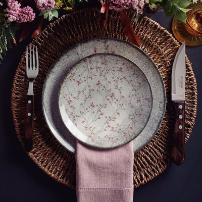 Aparelho de Jantar 20 Peças Tramontina Floralis Porcelana Mesa Posta Serviço 4 Pessoas
