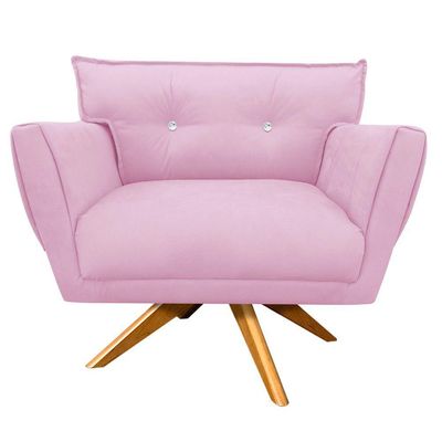 Kit 1 Namoradeira e 1 Poltrona Giratória Anitta Rosa Bebê