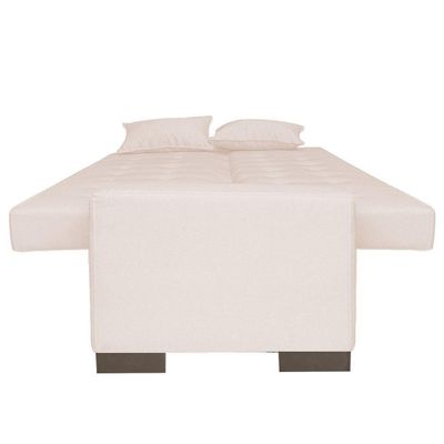 Sofá Cama 2L P/ Sala de Estar Lisboa Suede Bege