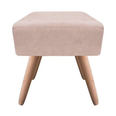 Puff Ibiza Quadrado Suede Bege l
