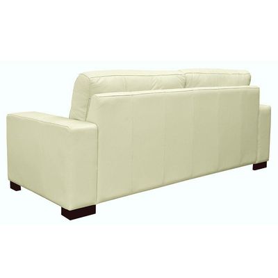 Sofá 3 Lugares Milão 200cm Couro Off White