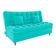 Sofá Cama 3 Lugares Casal Confortável 1,85 Larg Duda Matrix Veludo Verde Menta