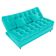 Sofá Cama 3 Lugares Casal Confortável 1,85 Larg Duda Matrix Veludo Verde Menta