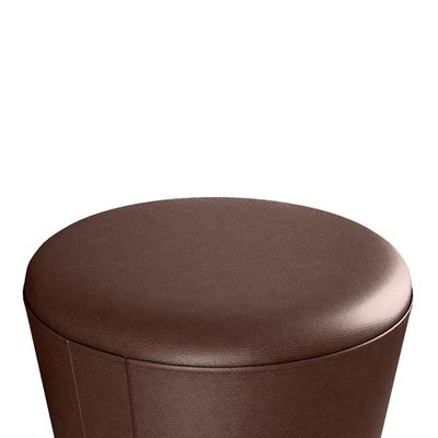 Puff Banqueta Redondo Luxo Copenhage Matrix Sintetico Marrom