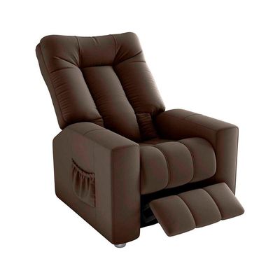 Poltrona Do Papai Reclinável Pallas Matrix Veludo Marrom